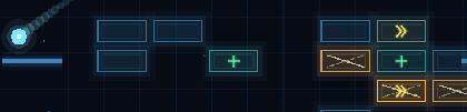 Blocks opening around power-ups on the field